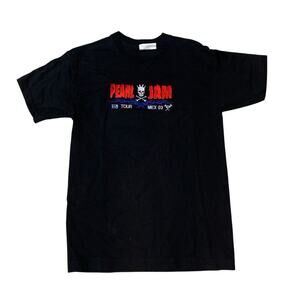 Pearl Jam Tour MEX 03 Skull Crossbones Tee Pearl Jam 10 Back Black Small